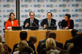 Lễ ký Hiệp định Paris về biến đổi khí hậu tại New York ngày 22/4. (Nguồn: AFP/TTXVN)