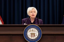 Chủ tịch FED Janet Yellen phát biểu trong cuộc họp báo ở thủ đô Washington, Mỹ ngày 21/9. (Nguồn: THX/TTXVN)