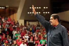 Tổng thống Venezuela Nicolas Maduro tham gia chương trình Hành động của Chính phủ tại Caracas. (Nguồn: EPA/TTXVN)