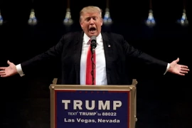 Ứng cử viên Tổng thống Mỹ Donald Trump trong cuộc vận động tranh cử tại Las Vegas ngày 18/6. (Nguồn: AFP/TTXVN)