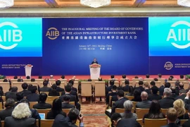  Lễ khai trương ngân hàng AIIB ở Bắc Kinh ngày 16/1. (Nguồn: THX/TTXVN)
