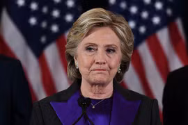Bà Hillary Clinton trong bài phát biểu sau khi kết quả bầu cử Tổng thống được công bố ở New York, ngày 9/11. (Nguồn: AFP/TTXVN)