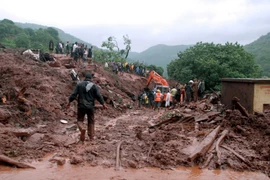 Hiện trường một vụ lở đất tại Ấn Độ. (Nguồn: AFP/TTXVN)