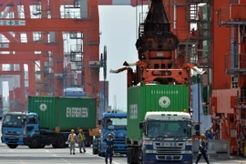 Hoạt động của tàu quốc tế tại cảng biển Tokyo. (Nguồn: AFP/TTXVN)