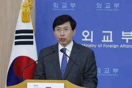 Phát ngôn viên Bộ Ngoại giao Hàn Quốc Cho June-hyuck. (Nguồn: EPA/TTXVN)