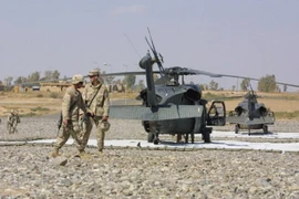  Binh sỹ Mỹ tại căn cứ không quân Qayyara, Iraq. (Nguồn: AFP/TTXVN)