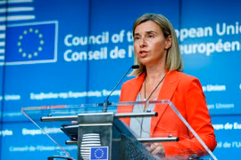 Cao ủy EU phụ trách chính sách an ninh và đối ngoại Federica Mogherini. (Nguồn: THX/TTXVN)