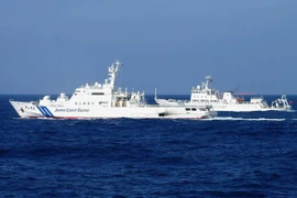 Tàu hải giám của Trung Quốc đi vào vùng biển xung quanh quần đảo Senkaku ngày 4/2/2013. (Nguồn: AFP/TTXVN)