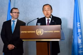 Tổng thư ký Liên hợp quốc Ban Ki-moon. (Nguồn: EPA/TTXVN)