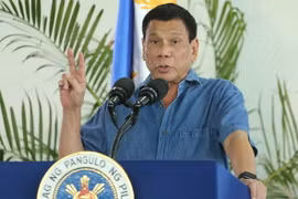 Tổng thống Philippines Rodrigo Duterte. (Nguồn: AFP/TTXVN)
