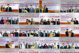 Hàng loạt nghiên cứu sinh đã bảo vệ thành công luận án tiến sỹ tại Học viện Khoa học Xã hội. (Ảnh: CTV/Vietnam+)