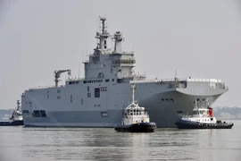 Tàu chiến Mistral Sevastopol của Pháp. (Nguồn: AFP/TTXVN)