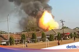 Lửa bốc lên từ vụ nổ. (Nguồn: newsbeezer.com)