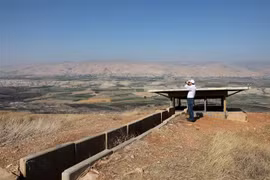 Quang cảnh Thung lũng Jordan ở giữa thành phố Beit Shean của Israel và Jericho thuộc Bờ Tây. (Ảnh: AFP/TTXVN)
