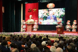 Tổng Bí thư, Chủ tịch nước Nguyễn Phú Trọng phát biểu tại Lễ kỷ niệm. (Ảnh: Trí Dũng/TTXVN)