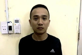 Đối tượng Thành tại Cơ quan công an. (Ảnh: TTXVN phát)