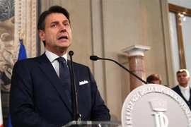 Thủ tướng Italy được chỉ định Giuseppe Conte trong cuộc họp báo sau khi hội kiến Tổng thống Sergio Mattarella tại Rome, ngày 4/9. (Ảnh: THX/TTXVN)