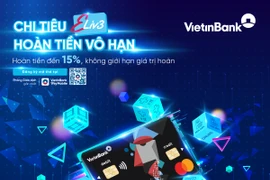 Được hoàn tiền đến 15% khi thanh toán bằng thẻ kép quốc tế VietinBank Eliv3. (Ảnh: Vietnam+)