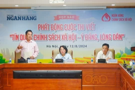 Phát động cuộc thi viết “Tín dụng chính sách xã hội - Ý Đảng, lòng Dân”. (Ảnh: Vietnam+)