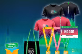Bộ Racekit của giải đấu VPBank Can Tho Music Night Run 2024. (Ảnh: Vietnam+)
