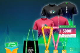 Bộ Racekit của giải đấu VPBank Can Tho Music Night Run 2024. (Ảnh: Vietnam+)