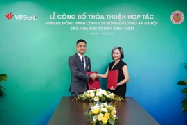 VPBank sẽ đồng hành cùng Câu lạc bộ Bóng đá Công an Hà Nội phát triển các tài năng bóng đá trẻ của CLB trong giai đoạn 2024-2027. (Ảnh: Vietnam+)