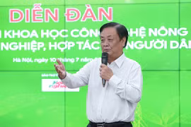 Bộ trưởng Bộ Nông nghiệp và Phát triển Nông thôn Lê Minh Hoan phát biểu tại Diễn đàn. (Ảnh: PV/Vietnam+)