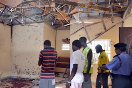 Hiện trường vụ đánh bom ở Maiduguri ngày 23/10. (Nguồn: AFP/TTXVN)