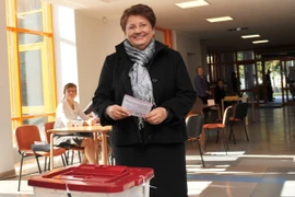 Thủ tướng Laimdota Straujuma. (Nguồn: THX/TTXVN)