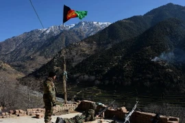 Binh sỹ Afghanistan trong chiến dịch truy quét phiến quân tại huyện Dangam, tỉnh Kunar, gần biên giới Pakistan-Afghanistan. (Nguồn: AFP/TTXVN) 