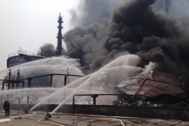 Hiện trường vụ nổ. (Nguồn: THX/TTXVN)