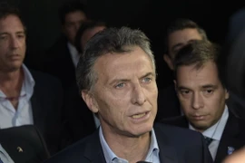 Tổng thống đắc cử Argentina Mauricio Macri trong cuộc họp báo ở Buenos Aires ngày 24/11. (Nguồn: AFP/TTXVN)