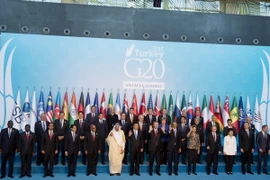 Các nhà lãnh đạo G20 chụp ảnh tại hội nghị. (Nguồn: AFP/TTXVN)