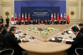 Hội nghị thượng đỉnh ba bên Hàn-Trung-Nhật. (Nguồn: AFP/TTXVN)