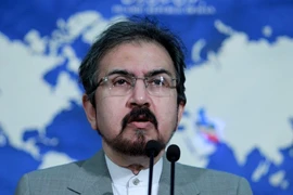 Người phát ngôn Bộ Ngoại giao Iran Bahram Qasemi phát biểu tại cuộc họp báo ở Tehran. (Nguồn: IRNA/TTXVN)