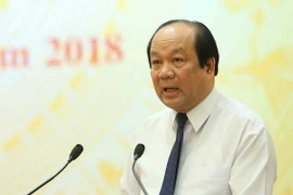 Bộ trưởng, Chủ nhiệm Văn phòng Chính phủ Mai Tiến Dũng phát biểu. (Ảnh: Dương Giang/TTXVN)