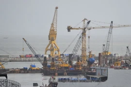 Quang cảnh bến tàu của hải quân Ấn Độ ở Mumbai. (Nguồn: AFP/TTXVN)