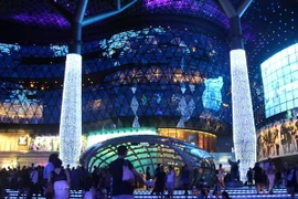 Quang cảnh phía trước tòa nhà Iron trên đường Orchard. (Ảnh: Lê Hải/TTXVN)