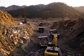 Trên khai trường mỏ đồng Sinh Quyền, Lào Cai. (Ảnh: Trọng Đạt/TTXVN)