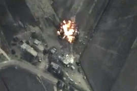 Máy bay chiến đấu Nga oanh kích các mục tiêu của IS ở vùng núi Syria ngày 30/9. (Nguồn: Reuters/TTXVN)
