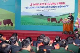 Chủ tịch nước Trương Tấn Sang đến dự và phát biểu. (Ảnh: Nguyễn Khang/TTXVN)