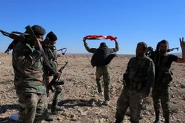 Binh sỹ Syria tại thị trấn Mahin, tỉnh Homs ngày 14/11. (Nguồn: AFP/TTXVN)