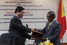 Quang cảnh Lễ ký kết. (Ảnh: Trần Việt/TTXVN)