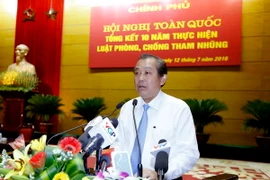 Phó Thủ tướng Trương Hòa Bình phát biểu tại hội nghị. (Ảnh: An Đăng/TTXVN)