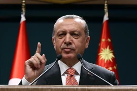 Tổng thống Thổ Nhĩ Kỳ Recep Tayyip Erdogan. (Nguồn: AFP/TTXVN)
