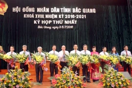 Hội đồng Nhân dân tỉnh Bắc Giang khóa XVIII, nhiệm kỳ 2016-2021. (Ảnh: Đồng Thúy/TTXVN)
