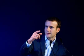 Bộ trưởng Kinh tế Pháp Emmanuel Macron phát biểu trong một diễn đàn về phát triển kinh tế ở thủ đô Paris. (Nguồn: AFP/TTXVN)