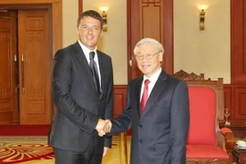 Tổng Bí thư Nguyễn Phú Trọng tiếp Thủ tướng Cộng hòa Italy