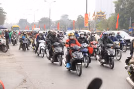 Giao thông tại các cửa ngõ Thủ đô thông thoáng trong ngày cuối kỳ nghỉ Tết Nguyên đán. (Ảnh: Hoài Nam/Vietnam+)