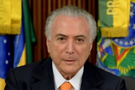 Tổng thống Michel Temer phát biểu tại Hội nghị xúc tiến đầu tư ở Brasilia ngày 13/9. (Nguồn: AFP/TTXVN)